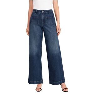 Old Navy Extra High-Waisted Trouser Wide-Leg Jeans Denim Wash Size 24